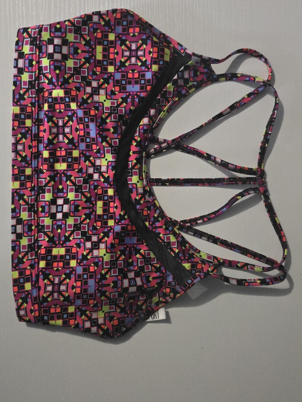 Victoria's Secret Multi-Color Geometric Strappy Sports Bra
